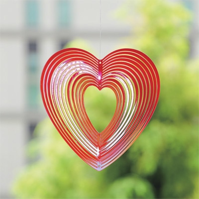 鳥よけスピンアート ハート