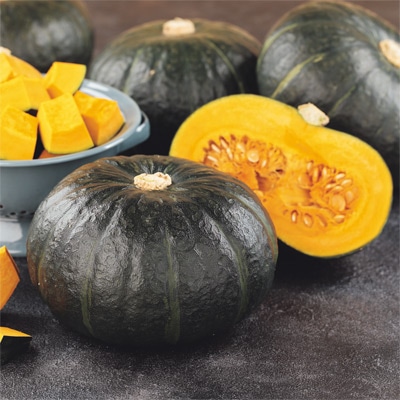 神奈川 伊藤農園カボチャ ブラックのジョー 2玉