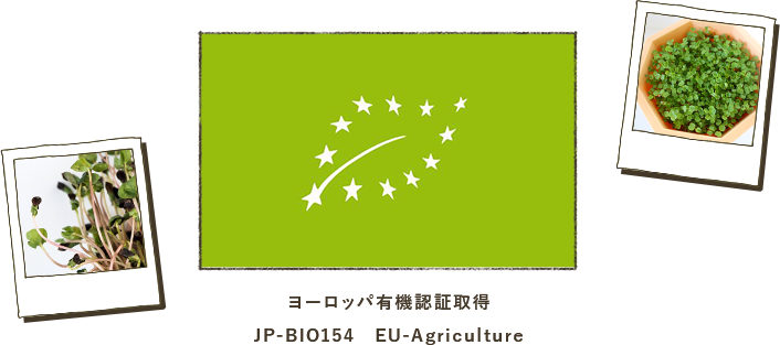 ヨーロッパ有機認証取得　JP-BIO154　EU-Agriculture